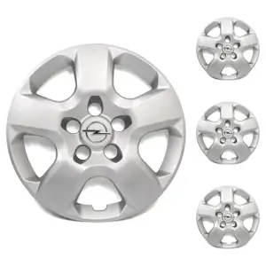 4x ORIGINAL GM Opel hubcap wheel cover SILVER 16 inch Vivaro A 4417224 / 93855677
