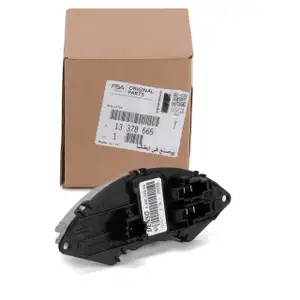 ORIGINAL PSA Opel resistance interior fan regulator Adam Corsa E with air conditioning 13378665