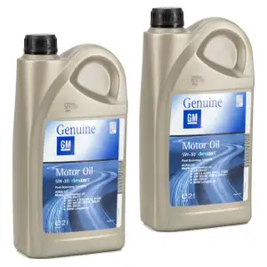 2x 2 Liter ORIGINAL Opel GM Motor&ouml;l &Ouml;l 5W30 5W-30 Dexos2 LongLife 93165555