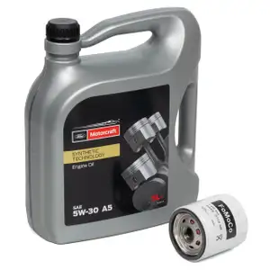 5L 5 Liter ORIGINAL Ford MOTORCRAFT A5 Motoröl Öl 5W-30 5W30 + Ölfilter 2468342