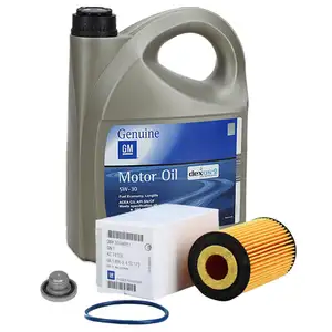 5L 5 Liter ORIGINAL OPEL Motor&ouml;l 5W-30 dexos2 Longlife + &Ouml;lfilter 95526685