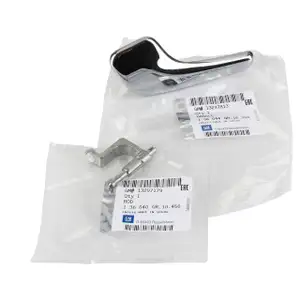 ORIGINAL GM Opel Corsa D door handle, inside left, chrome + pull rod 136044 + 136040