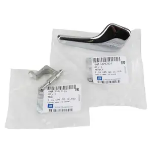 ORIGINAL GM Opel Corsa D door handle, inside right, chrome + pull rod 136045 + 136040