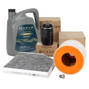 ORIGINAL AUDI Filterset Filterpaket + 5L 0W30 Motor&ouml;l A6 (C7) 2.0 TFSI / Hybrid 180/245 PS
