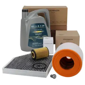 ORIGINAL AUDI Filterset Filterpaket 3-tlg + 5L 0W30 Motor&ouml;l A6 (C7) 2.0 TDI 136/150/190 PS