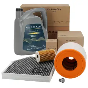 ORIGINAL AUDI Filterset Filterpaket 3-tlg + 5L 0W30 Motor&ouml;l A6 (C7) 2.0 TDI 136/163/177 PS