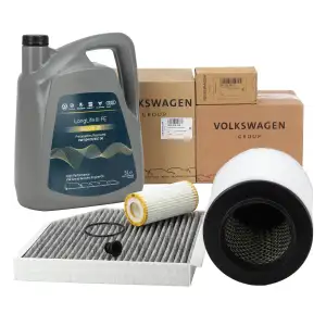 ORIGINAL AUDI Filterset + 5L 0W30 Motor&ouml;l A8 (4H D4) 2.0 TFSI quattro 252 PS 2016-2018