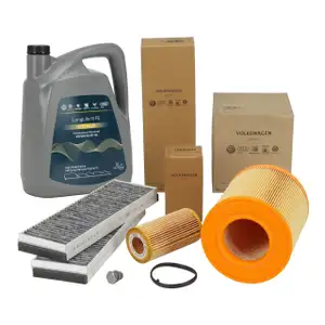 ORIGINAL AUDI Filterset Filterpaket + 5L 0W30 Motor&ouml;l A6 (4F C6) 2.0 TFSI 170 PS