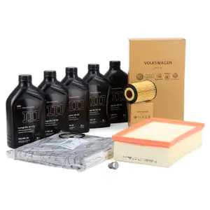 ORIGINAL AUDI filter set, 3 pieces + 5L 0W30 engine oil A3 (8V) Q2 Q3 (F3) TT (FV) 1.6/2.0 TDI