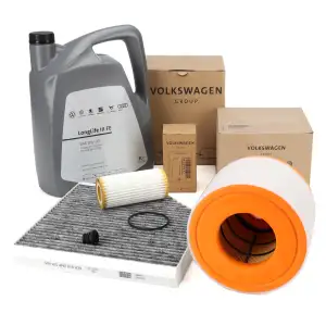 ORIGINAL AUDI filter set + 5L 0W30 engine oil A6 C7 A7 4G A8 4H 1.8/2.0 TFSI 190/249/252 hp