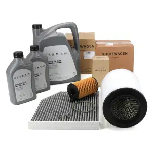 ORIGINAL AUDI filter set, 3 pieces + 7L 0W30 engine oil A8 (4H D4) 3.0 TDI quattro 204-262 hp
