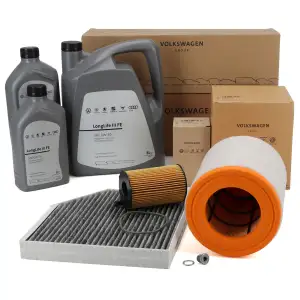 ORIGINAL AUDI Filter Set Filter Package 3 pcs + 7L 0W30 Engine Oil A6 C7 A7 4G 3.0 TDI 204-326 hp