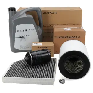 ORIGINAL AUDI Filter Set Filter Package + 5L 0W30 Engine Oil A8 (4H D4) 2.0 TFSI hybrid 245 hp