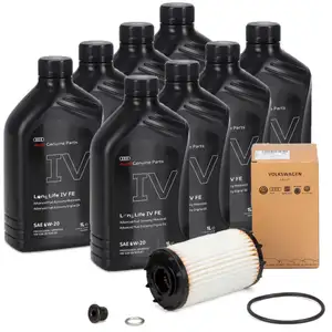 8L ORIGINAL AUDI 0W-20 Motoröl + Ölfilter S4 RS4 B9 S5 RS5 F5 A6 C8 A7 4K A8 4N 55 TFSI