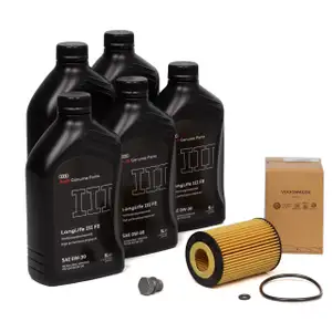 5L ORIGINAL AUDI 0W-30 Motoröl + Ölfilter A1 8X A3 8V A4 B8 B9 A5 A6 Q2 Q3 Q5 1.6/2.0 TDI