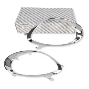 2x ORIGINAL ALFA ROMEO CHROM Rahmen Blende Hauptscheinwerfer Mito (955_) links + rechts