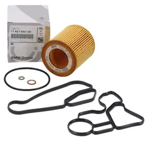 ORIGINAL BMW &Ouml;lfilter + Dichtung &Ouml;lfiltergeh&auml;use &Ouml;lk&uuml;hler f&uuml;r N50 N52 N53 N54 N55