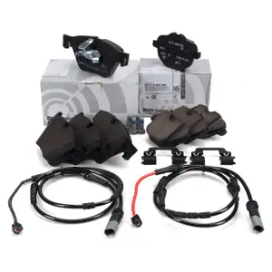 ORIGINAL BMW Bremsbel&auml;ge + Warnsensor 5er F11 Touring 520/523i 518-525d vorne + hinten