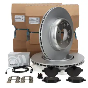ORIGINAL BMW brake discs + brake pads + sensor 5 Series F10 Sedan 525d 211/218 hp rear