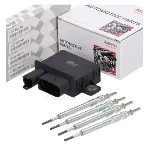 ORIGINAL BMW glow plugs 12230035934 + BERU control unit GSE105 4-cylinder DIESEL N47