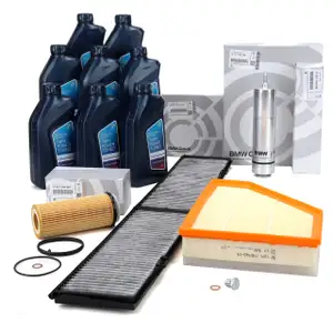 ORIGINAL BMW filter set, 4 pieces + 8L 5W30 engine oil, 3 Series E90-93 325d 330d M57 N57 until 02/2010
