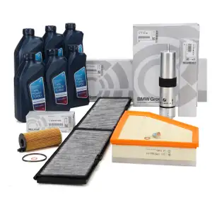ORIGINAL BMW filter set, 4 pieces + 6L 5W30 engine oil, 3 Series E90/91/92/93 316-320d X1 E84 16-25d N47
