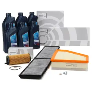 ORIGINAL BMW filter set, 3 pieces + 6L 5W30 engine oil E81-88 116-123d E90-93 316-320d X1 E84 N47