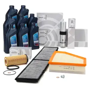ORIGINAL BMW filter set, 4 pieces + 8L 5W30 engine oil E90 E91 E92 E93 325d 330d N57 from 02/2010