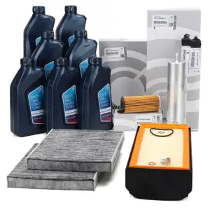 ORIGINAL BMW filter set, 4 pieces + 7L 5W30 engine oil F10/11/07 530/535d F12/13/06 640d N57