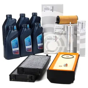 ORIGINAL BMW filter set, 4 pieces + 6L 5W30 engine oil X5 E70 F15 X6 E71 E72 F16 M50d N57 381 hp