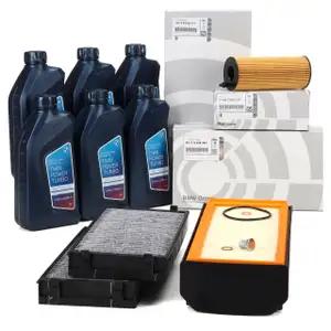 ORIGINAL BMW filter set, 3-piece + 6L 5W30 engine oil X5 E70 F15 X6 E71 E72 F16 M50d N57 381 hp