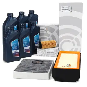 ORIGINAL BMW filter set, 3-piece + 6L 5W30 engine oil 3 Series F30-34 330/335d 4 Series F32-36 430/435d N57