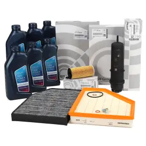 ORIGINAL BMW filter set, 4 pieces + 6L 5W30 engine oil G42 220d G20/21 316-320d G22/23/26 420d B47