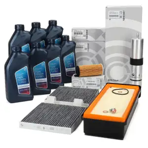 ORIGINAL BMW Filterset 4-tlg + 7L 5W30 Motor&ouml;l X3 F25 X4 F26 xDrive30/35d N57 ab 10.2011