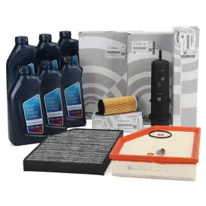 ORIGINAL BMW filter set, 4 pieces + 6L 5W30 engine oil X3 G01 X4 G02 sDrive18d xDrive20/25d B47