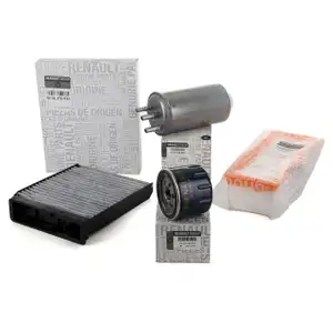 ORIGINAL DACIA filter set, 4 pieces, Duster HS Logan Sandero 1.5 dCi 75-110 hp with DELPHI system