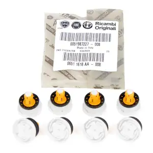 8x ORIGINAL Fiat Clip Türverkleidung mit Dichtung 500X Tipo (356_, 357_) 51987227