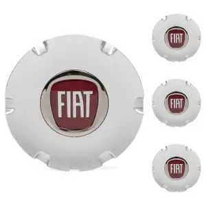 4x ORIGINAL Fiat hub caps, 14-inch silver Panda from 2003 onwards 735459893