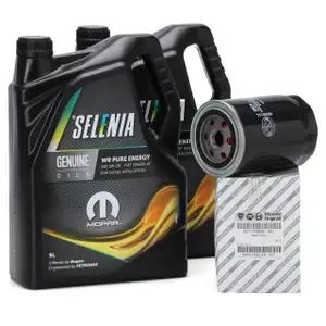 10L PETRONAS SELENIA WR PURE ENERGY 5W30 motor oil + ORIGINAL Fiat oil filter 6000633315