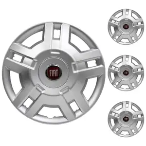 4x ORIGINAL Fiat hubcap wheel cover SILVER 15 inch DUCATO (250 290) 1358879080