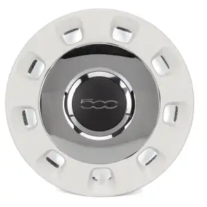 1x ORIGINAL Fiat hubcap wheel cover 14 inch chrome white 500 500c 312_ 51935068