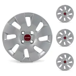 4x ORIGINAL Fiat hubcap wheel cover 14 inch silver Panda 312_ 319_ 735553848