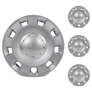 4x ORIGINAL Fiat hubcap wheel cover 14 inch silver 500 312_ from 2007 51787644