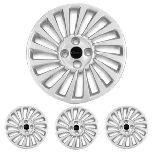 4x ORIGINAL Fiat hubcap wheel cover 15 inch silver 500e / Convertible 735740770
