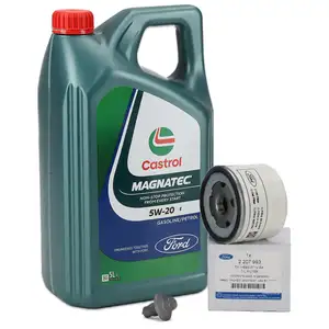 5L ORIGINAL Ford CASTROL Motoröl E 5W20 + Ölfilter + Schraube Focus 4 MK4 1.0/1.5 EcoBoost