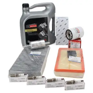 ORIGINAL Ford Inspektionskit + 5 Liter Motor&ouml;l 5W30 f&uuml;r FOCUS I MK1 1.6-2.0 16V