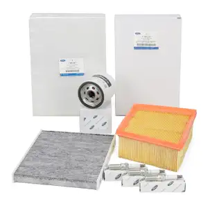 ORIGINAL Ford filter set + 3x spark plugs Fiesta 7 MK7 1.1 Ti-VCT 71/86 hp