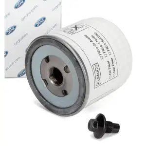 ORIGINAL FORD Ölfilter + Schraube Courier Fiesta 4 Focus 1 Tourneo / Transit Connect 1.8 D