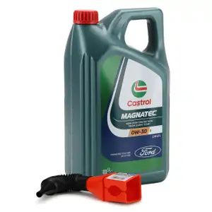 5L ORIGINAL Ford CASTROL MAGNATEC 0W-30 D Motor&ouml;l &Ouml;l WSS-M2C950-A + Trichter