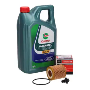 5L ORIGINAL Ford CASTROL MAGNATEC 5W-30 A5 Motor&ouml;l + &Ouml;lfilter Ranger TKE 2.0/2.2 TDCi